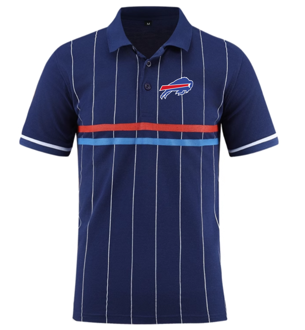 Buffalo Bills blue Men 2025 NFL polo T shirt->nfl t-shirts->Sports Accessory